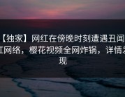 【独家】网红在傍晚时刻遭遇丑闻爆红网络，樱花视频全网炸锅，详情发现