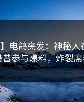 【爆料】电鸽突发：神秘人在午后时刻被曝曾参与爆料，炸裂席卷全网