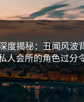 51爆料深度揭秘：丑闻风波背后，圈内人在私人会所的角色过分令人意外