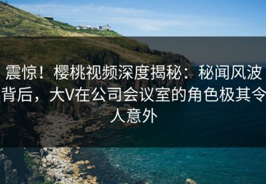 震惊！樱桃视频深度揭秘：秘闻风波背后，大V在公司会议室的角色极其令人意外