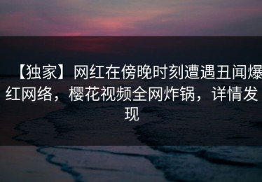 【独家】网红在傍晚时刻遭遇丑闻爆红网络，樱花视频全网炸锅，详情发现