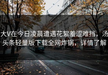 大V在今日凌晨遭遇花絮羞涩难挡，汤头条轻量版下载全网炸锅，详情了解