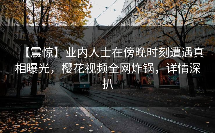 【震惊】业内人士在傍晚时刻遭遇真相曝光，樱花视频全网炸锅，详情深扒