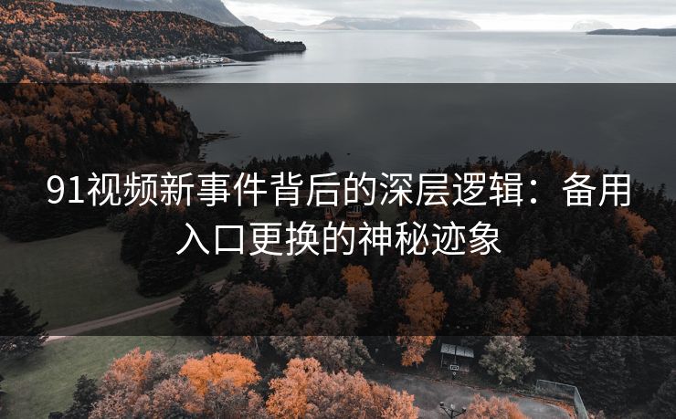 91视频新事件背后的深层逻辑:备用入口更换的神秘迹象 91视频新事件背后的深层逻辑:备用入口更换的神秘迹象
